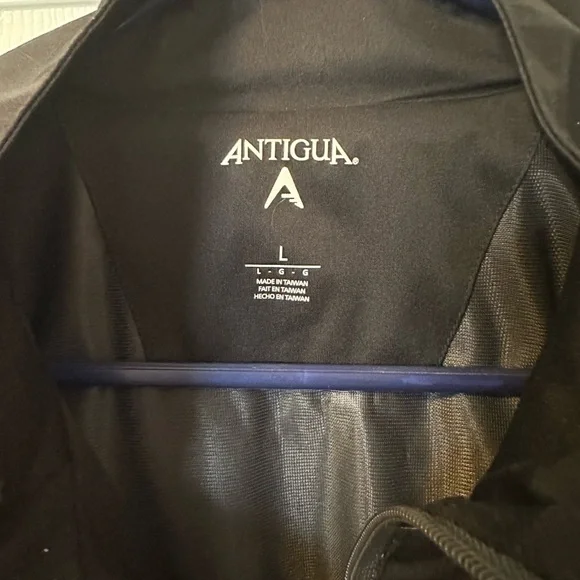 Antigua Men's Black and Gray Pirates Windbreaker - Picture 3 of 4